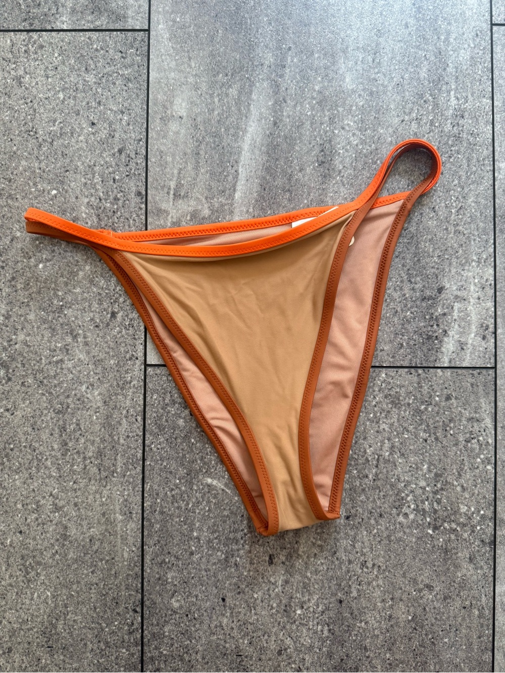 Aerie Two-Tone Orange/Tan Bikini Bottom